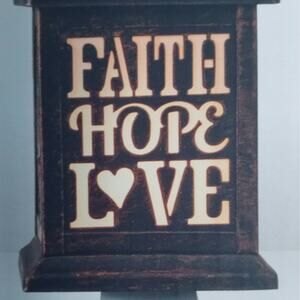 Scentsationals Tin Wall Plugin Warmer Faith Hope Love NIB